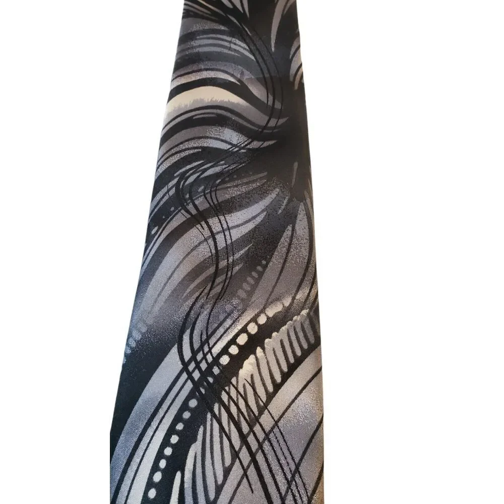 J Garcia 'Riptide'‎  Neck Tie Mens Black Gray Abstract Collectors Edition Silk
